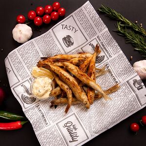 Жареная корюшка с соусом тартар