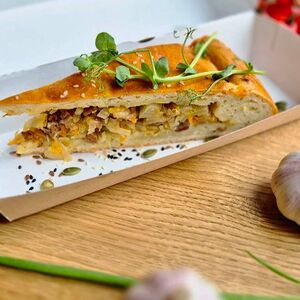Пирог с капустой и грибами 