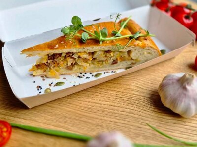 Пирог с капустой и грибами 