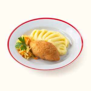 Котлета по-киевски с картофельным пюре