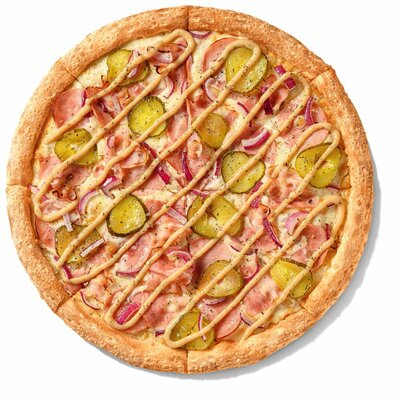 Мега пицца с беконом Средняя Традиционное