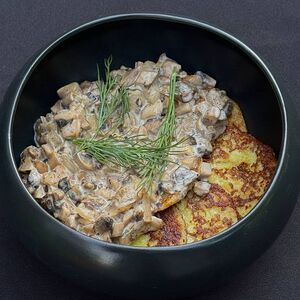 Драники с миксом из грибов