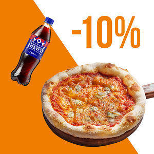 Четыре сыра с манговым чатни и Evervess-кола