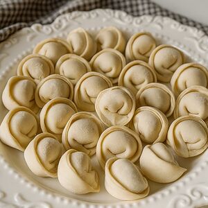 Пельмени с мраморной говядиной ручной лепки