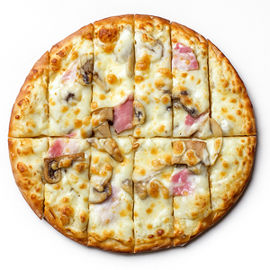 Сырные палочки с ветчиной и грибами