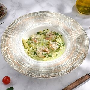 Пенне с тигровыми креветками