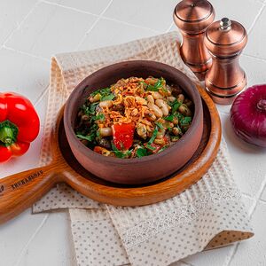 Лобио из белой фасоли в кеци