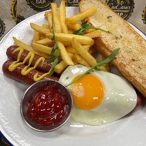 Ужин от Саныча в колбасками фирменными говяжьими