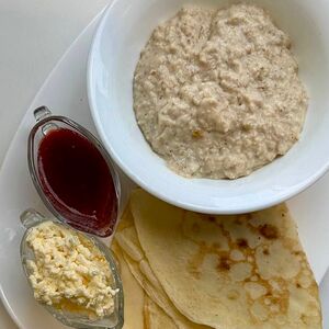 Аля рус (Каша рисовая + классические блины 2 шт.)