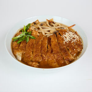 Острая лапша в бульоне Кимчи со свининой 