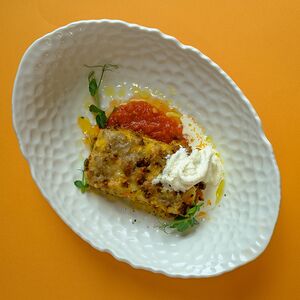 Лазанья, страчателла, томатный соус