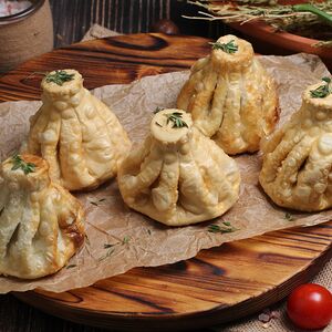 Хинкали с бараниной жареные