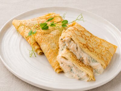 Блинчики с куриным жюльеном