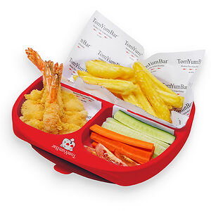 Bento-box с креветками/ картофель фри