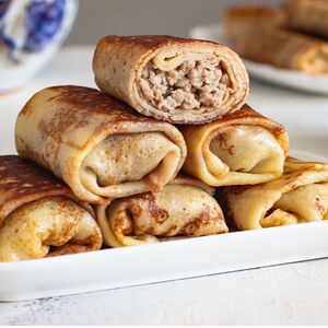 Блинчики с мясом куриным