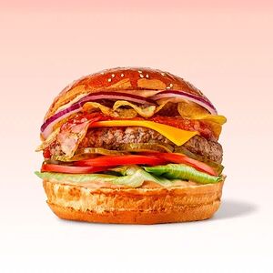 Бургер с томатным релишем и handmade чипсами