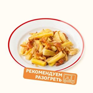 Жареный картофель с опятами