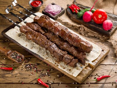 Шашлык из говядины на гриле