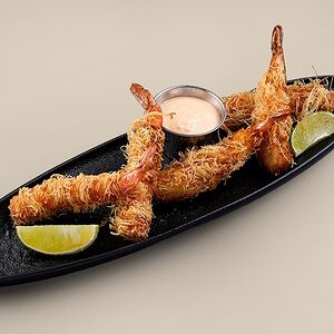 Креветки катаифи