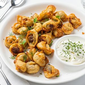 Жареные пельмени