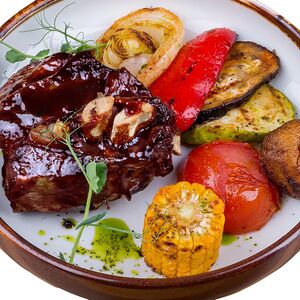 Карамелизированное мясо на ребре