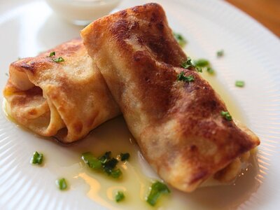 Блинчики с ветчиной и сыром