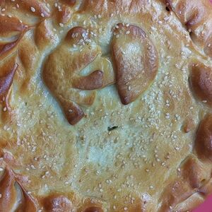 Пирог курица-грибы