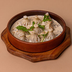 Патара хинкали в сливочно- грибном соусе