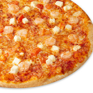 Пицца Томатная с креветками