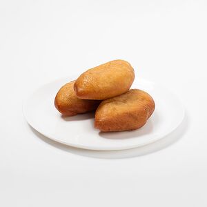 Жареные пирожки с луком и яйцом 3 шт