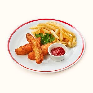 Наггетсы куриные с картофелем фри