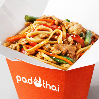 Курица в соусе терияки с лапшой удон