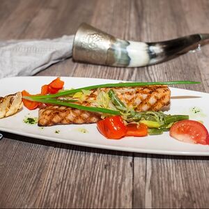 Стейк из семги гриль