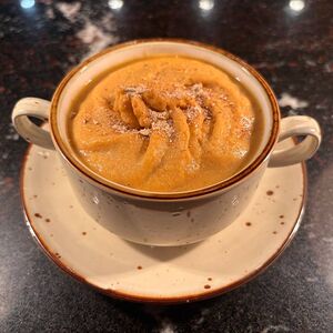 Крем-суп из белых грибов с муссом из каштанов