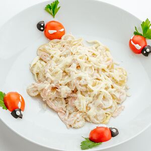 Макароны с ветчиной