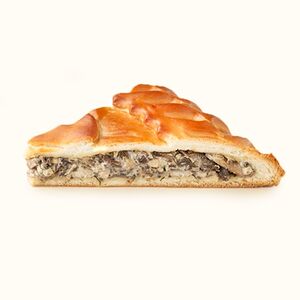 Пирог с курой и грибами