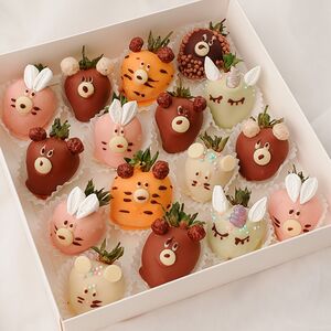 Набор клубники в шоколаде Звери, 12-16 ягод