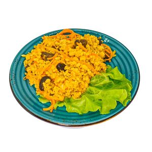 Плов из булгура с куриными сердечками