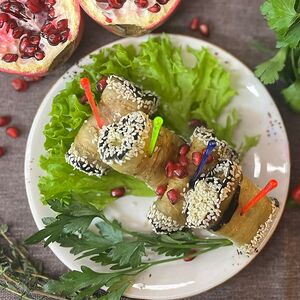 Баклажанные рулетики