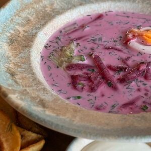 Холодник с картофельными дольками