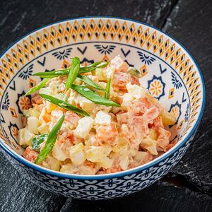 Оливье с сёмгой 