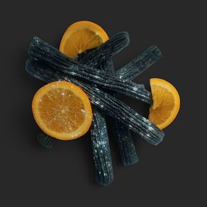 Чуррос Black с сахарной пудрой, кокосовым сиропом и сгущенкой