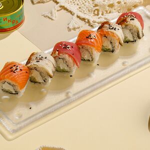 Филадельфия с тремя видами рыбы