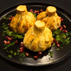 Хинкали жареные с грибами 