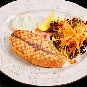 Стейк сёмги гриль