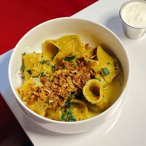 Вареники с картошкой и беконом