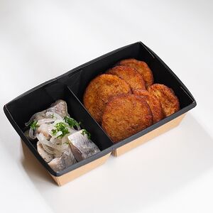 Драники с сельдью и луком