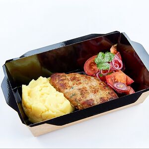 Мамина котлета с картофельным пюре