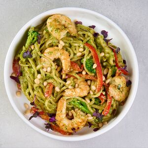 Wok лапша с креветкой