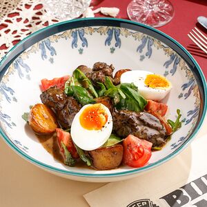 Салат с куриной печенью